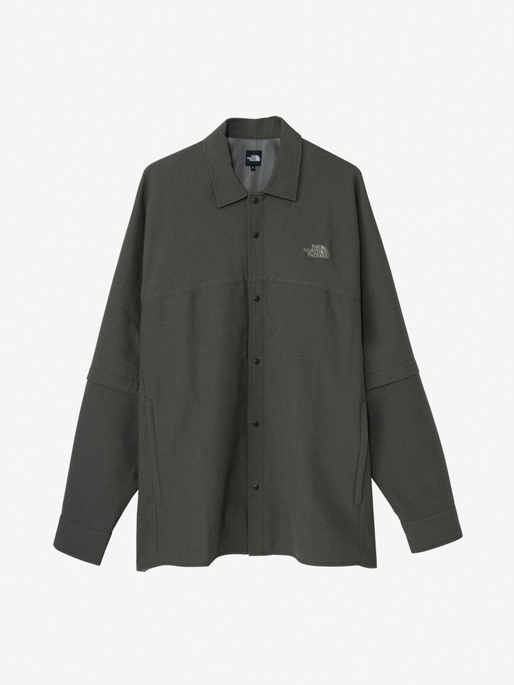 ロングスリーブジップオフベントメッシュシャツ(ユニセックス)