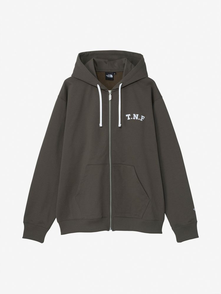 TNFロゴヘザースウェットフルジップフーディ(ユニセックス)