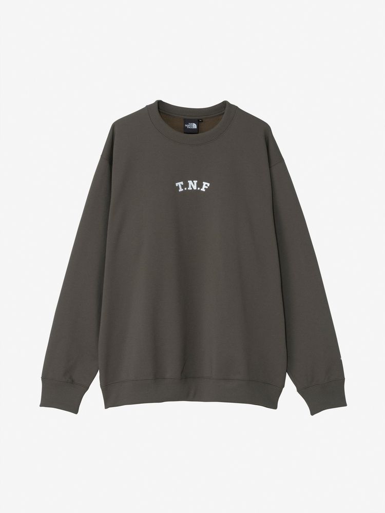 TNFロゴヘザースウェットクルー（ユニセックス）