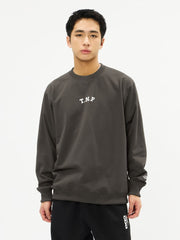 TNFロゴヘザースウェットクルー（ユニセックス）