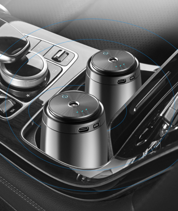 コンパクト水なし車用アロマディフューザー – USB-C対応エッセンシャルオイル芳香器